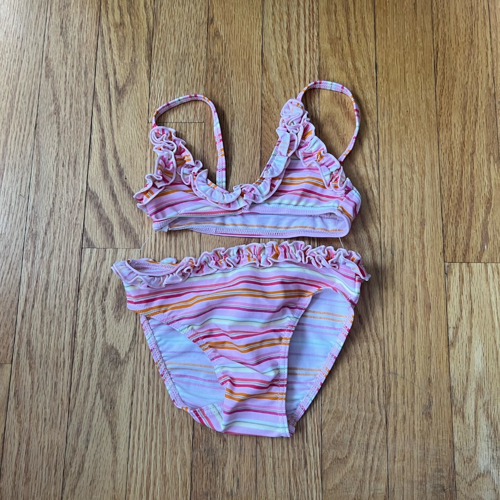 Infant Striped Ruffle Swim - Picture 3 of 4